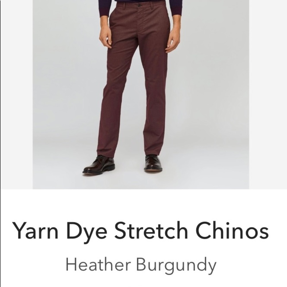 Yarn dye stretch Chinos, 32 x 30, Athletic Fit